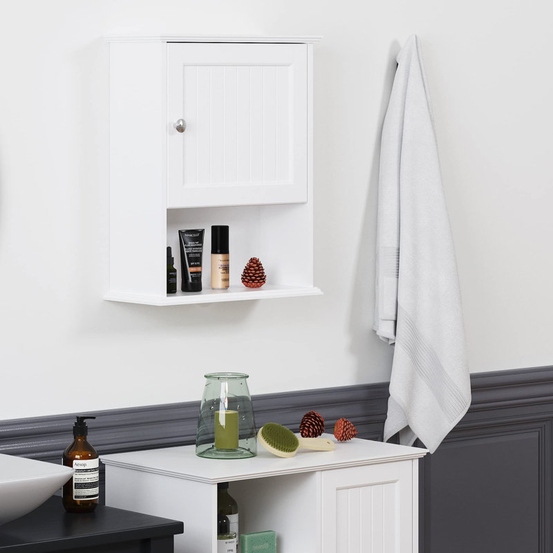 Red Barrel Studio® Bathroom Cabinet Wall Mounted With Single Door, Wood ...